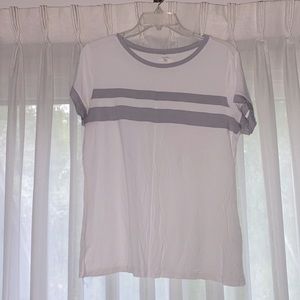 Maurices White & Gray Short Sleeved Tee